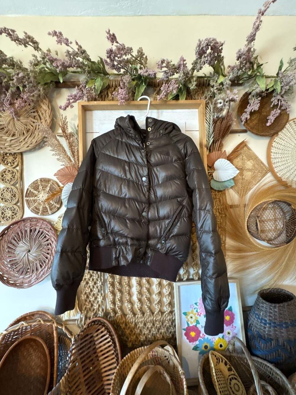 The North Face Women's Brown 550 Fill Down Puffer Jacket with Hood Size M